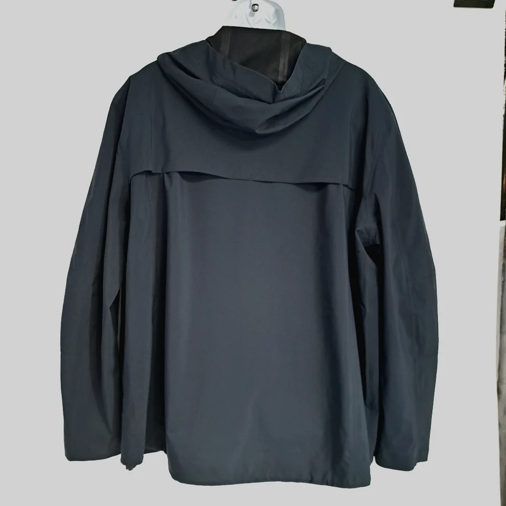 Andrew Marc Navy Blue Waterproof Lightweight Wind Resistant Hooded Jacket XXL‎